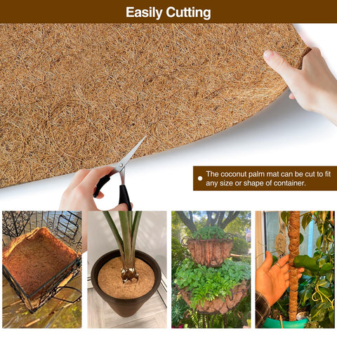 MAXPACE natural coir liner is lightweight and easy to cut to fit