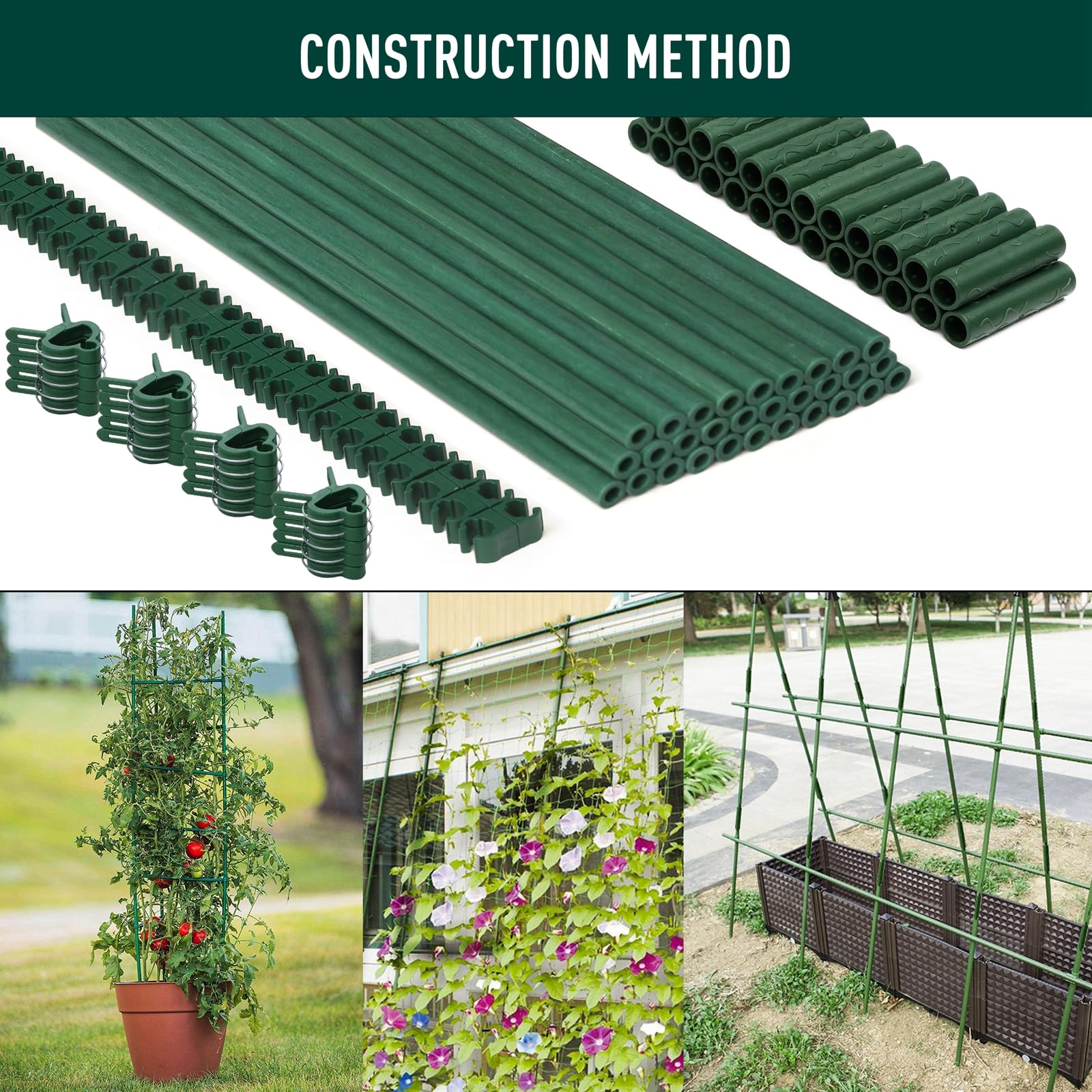 MAXPACE plant clips 21-pack secure vines and branches easily.