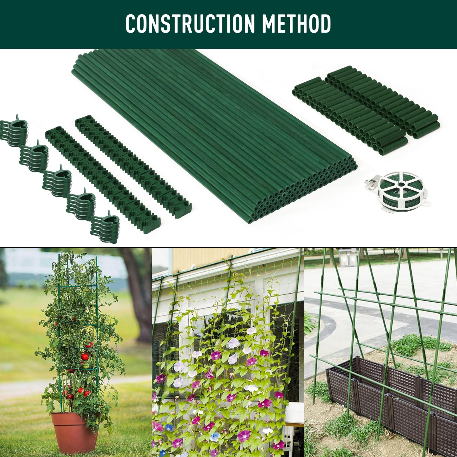 MAXPACE plant clips 56 keep stems in place for neat, stable growth.
