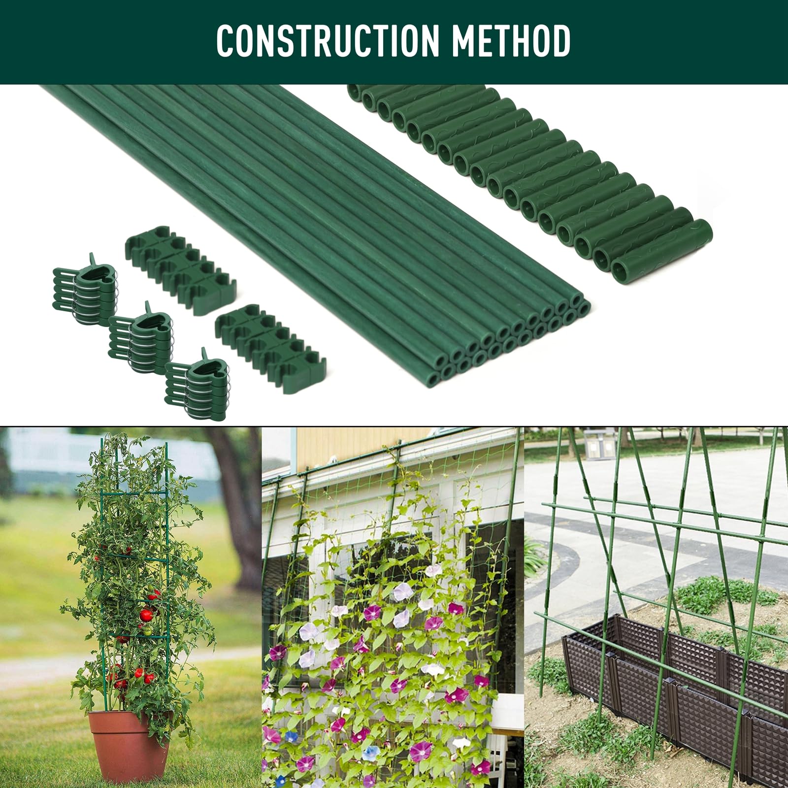 MAXPACE tomato and cucumber support in action providing sturdy training