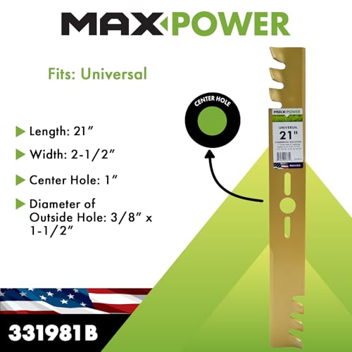 MaxPower blade with cover washer for secure installation.