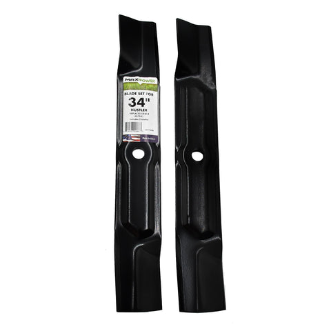 MaxPower 561132B two-blade set for 34-inch Hustler mower delivers a clean cut