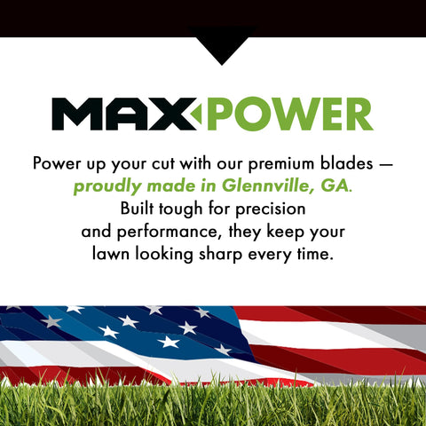 First-cut edge reveal implies crisp, even mowing results