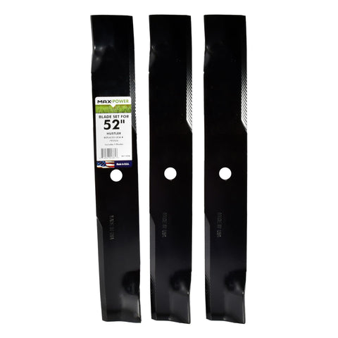 MaxPower 561145B three-blade set for Hustler mowers offers a clean cut