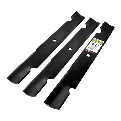 MaxPower three blades included for immediate mowing readiness