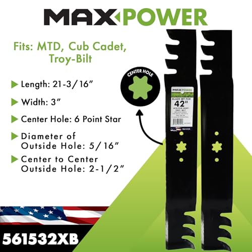 MaxPower 561532XB blades in packaging highlight USA-made quality.