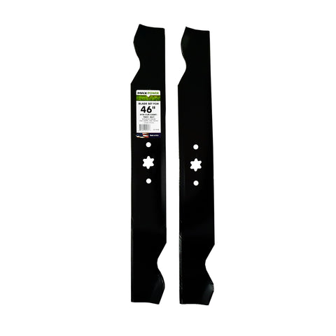 MaxPower 561544B blade pair for 46-inch mowers provides clean, even cuts