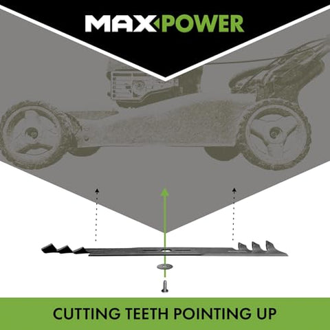 Commercial-grade mulching blades engineered for heavy-duty yard work and longer wear