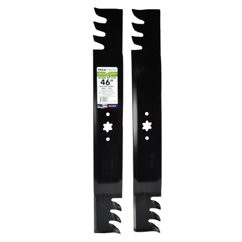 MaxPower 561544XB two-blade mulching set for 46-inch mowers enhances mulch distribution
