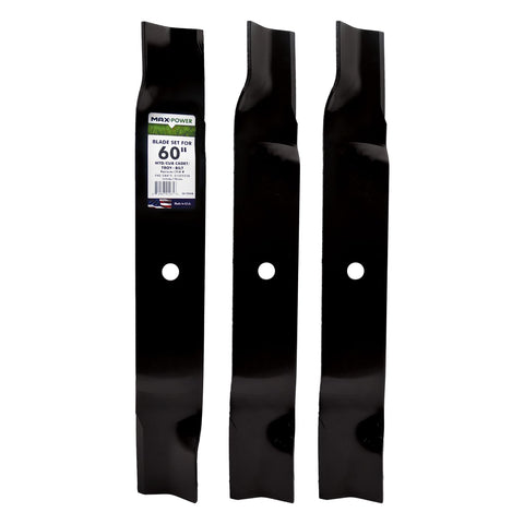 MaxPower 561554B three-blade pack for 60-inch mower, ready replacement