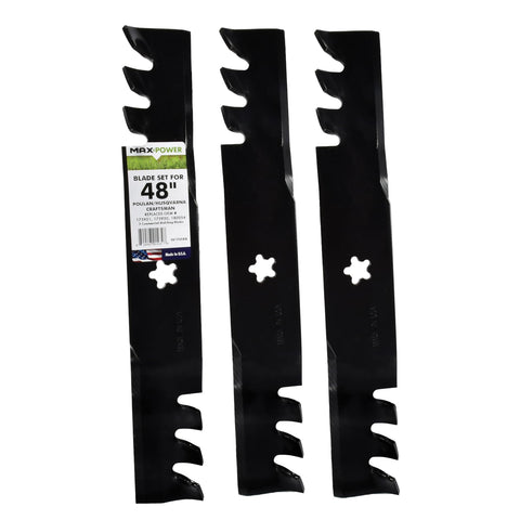 MaxPower 561735XB three-blade mulching set for 48-inch mowers