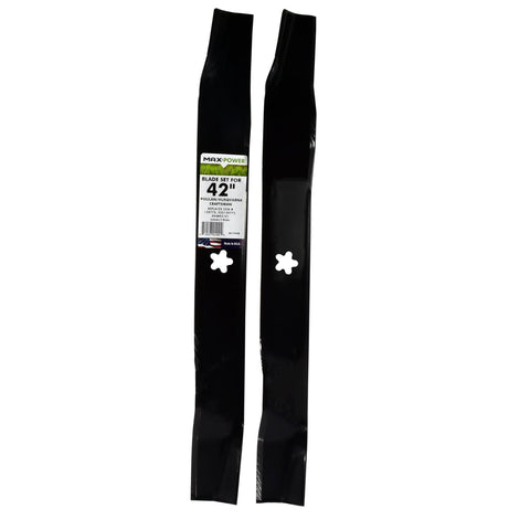 MaxPower 561742B two blades for 42-inch mower provide easy replacement and reliable cuts