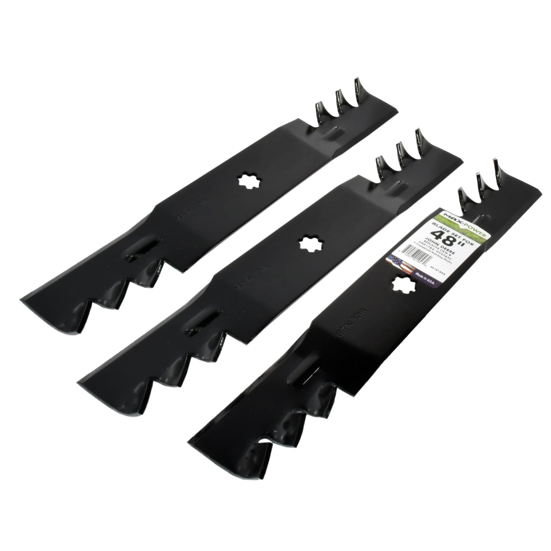 Powder-coated finish protects blades during handling.