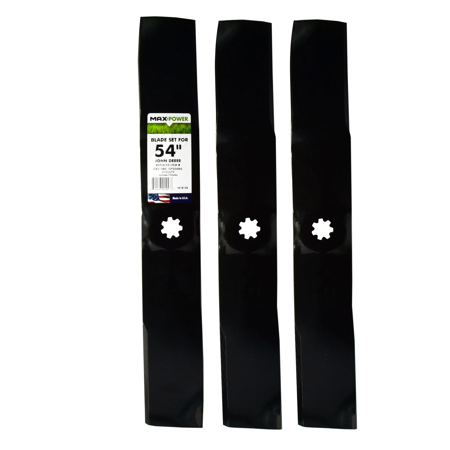 MaxPower 561813B three-blade set on a workbench, installation-ready