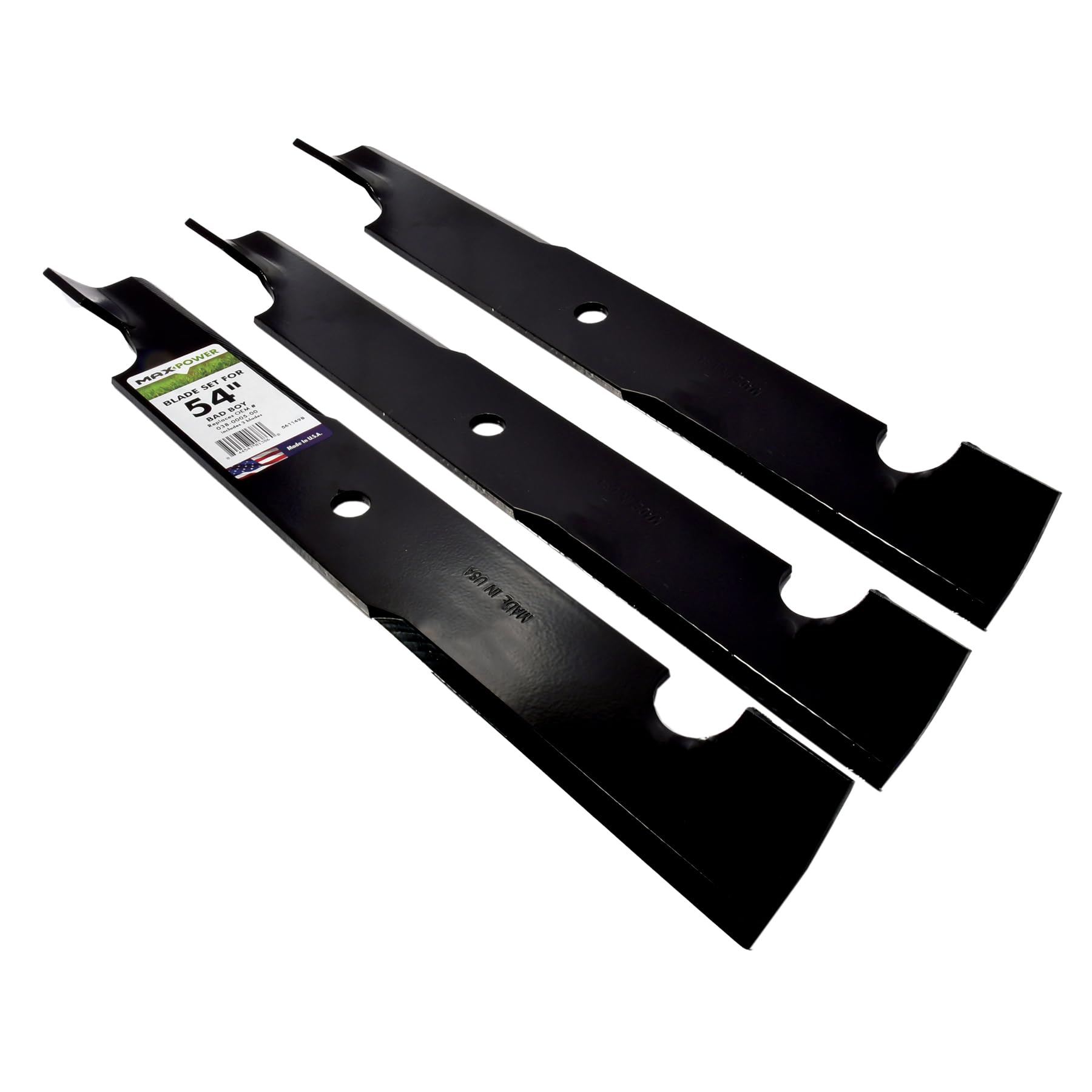 MaxPower powder-coated blades resist wear and corrosion