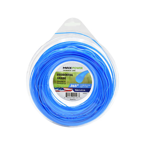 Maxpower trimmer line 065 blue round nylon for residential lawns