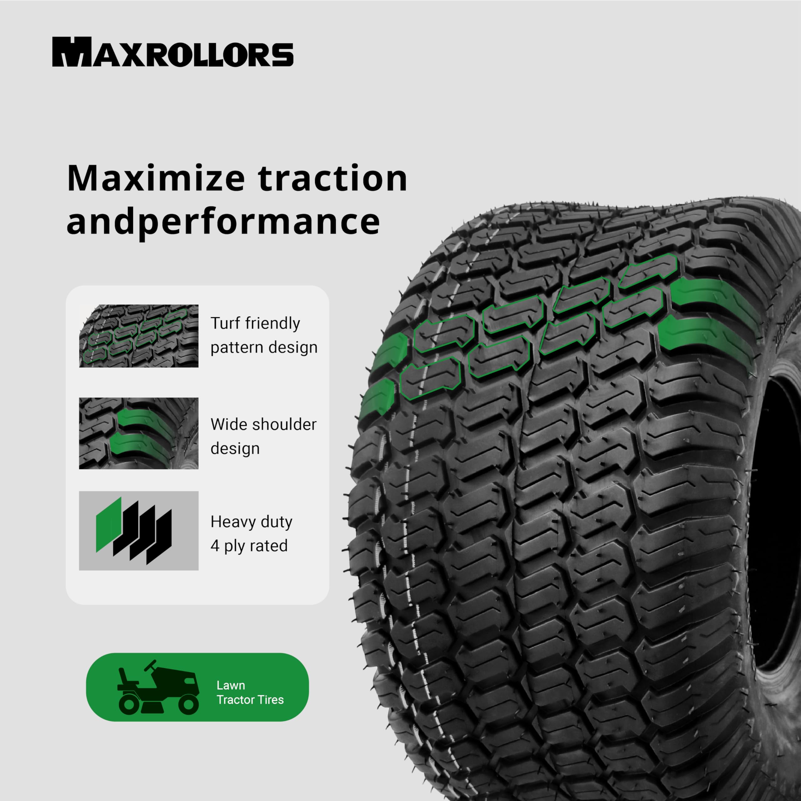 MAXROLLORS tubeless construction illustrates easy mounting on a wheel