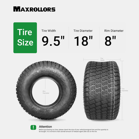 MAXROLLORS turf-S pattern tread close-up highlighting turf-friendly grip