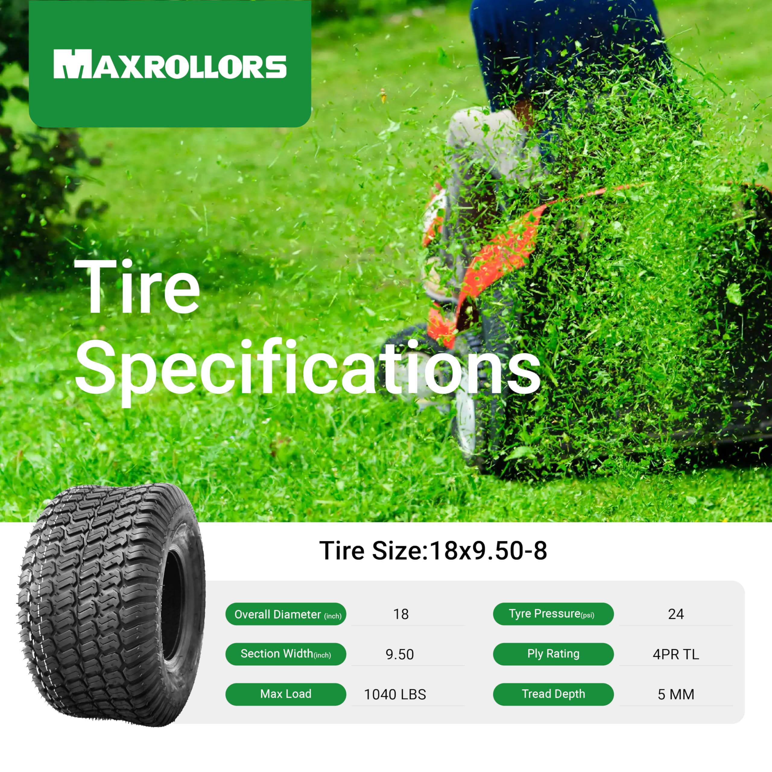 MAXROLLORS wide shoulders design for enhanced traction and weight distribution