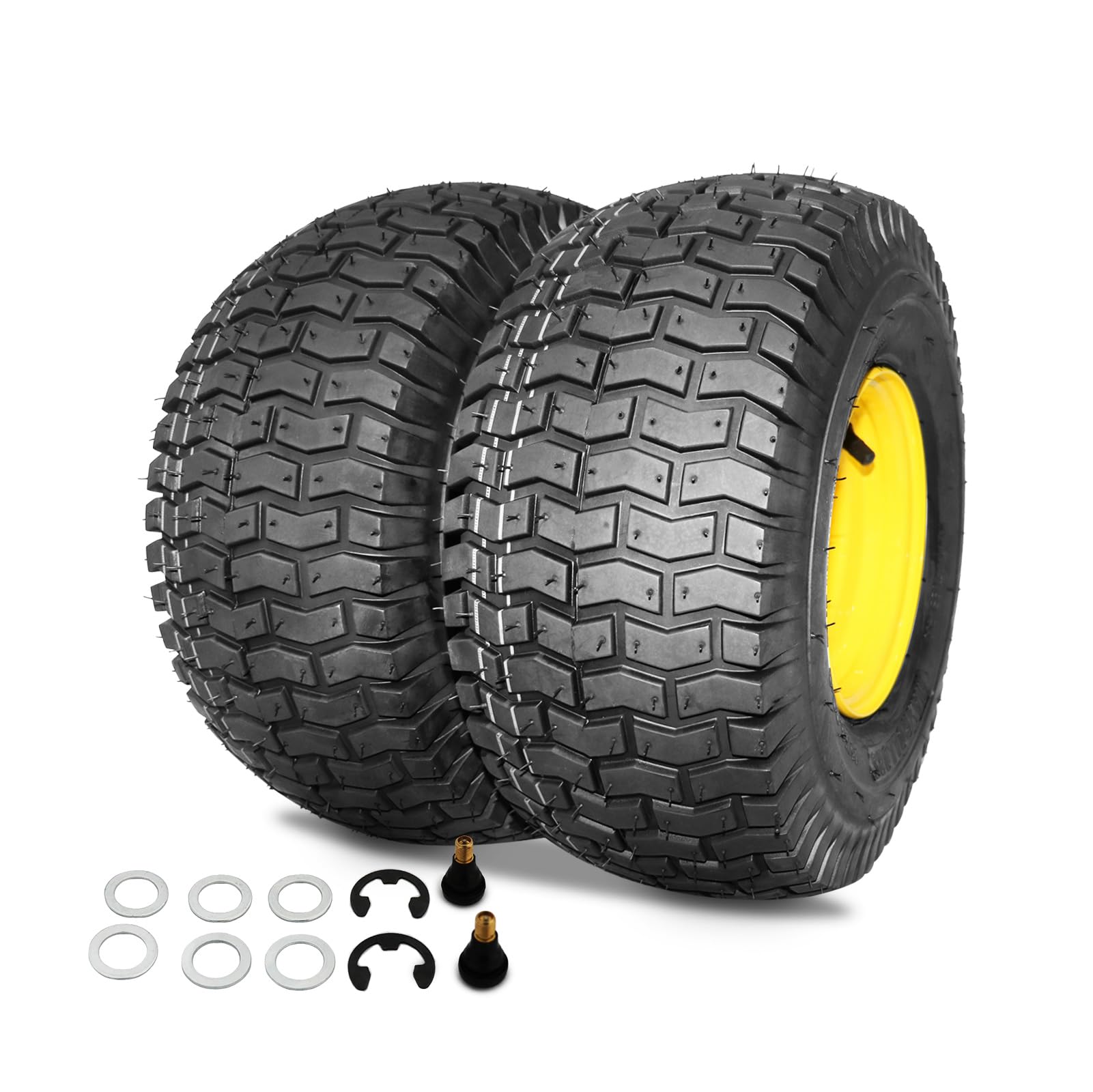 MAXROLLORS 2-pack tubeless front tire ready for precise mowing and reliable traction.