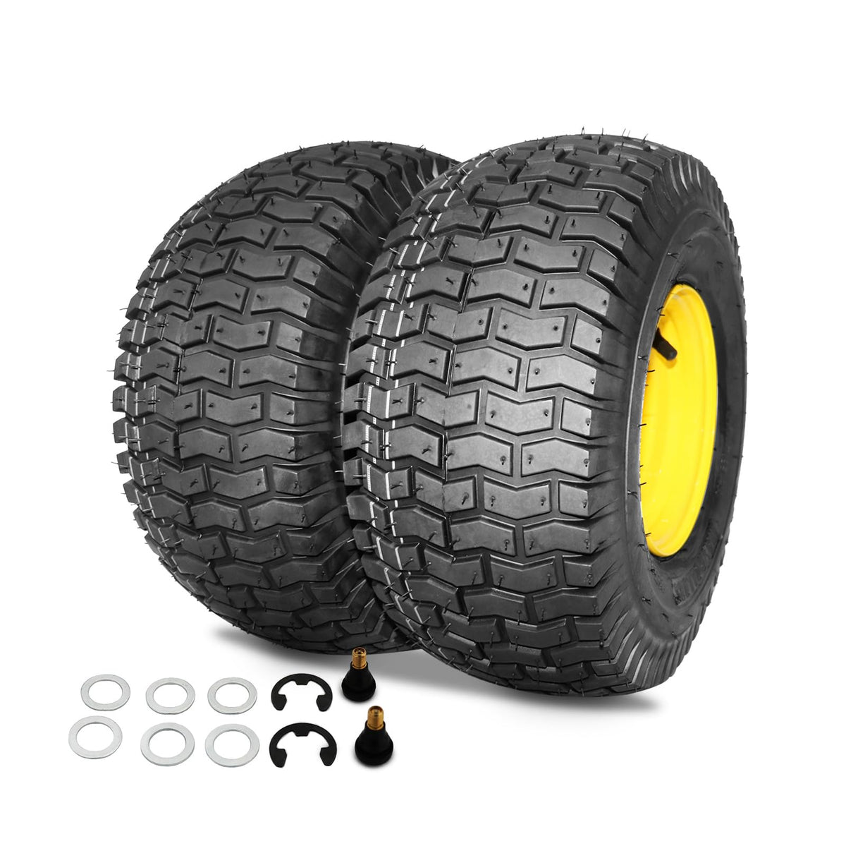 MAXROLLORS 2-pack tubeless front tire ready for precise mowing and reliable traction.
