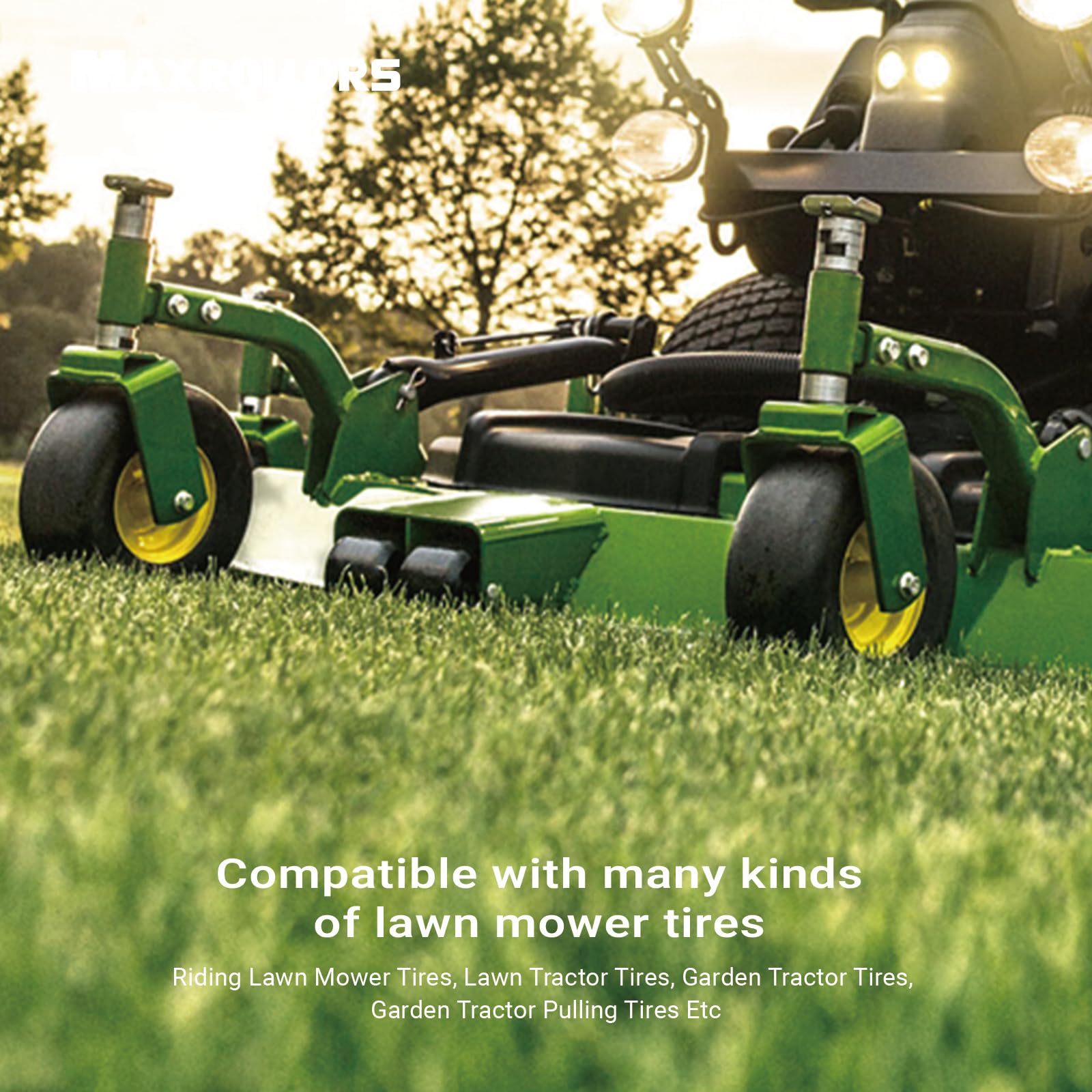 MAXROLLORS 460-lbs load rating supports stable lifting and mowing tasks.