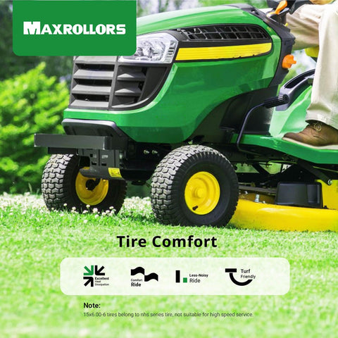 MAXROLLORS tires compatible with John Deere 100-300 series riding mowers