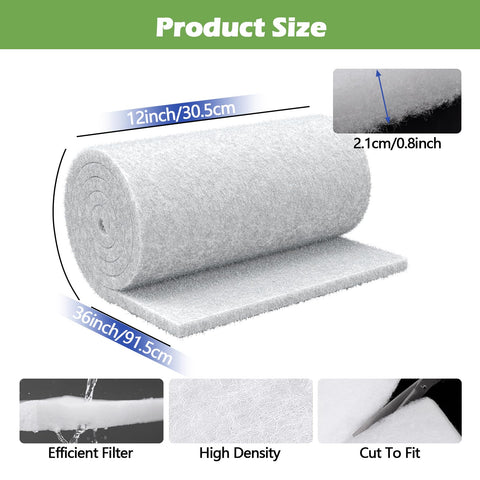 MAXTBEE Classic pond filter pad roll demonstrates cut-to-fit flexibility.