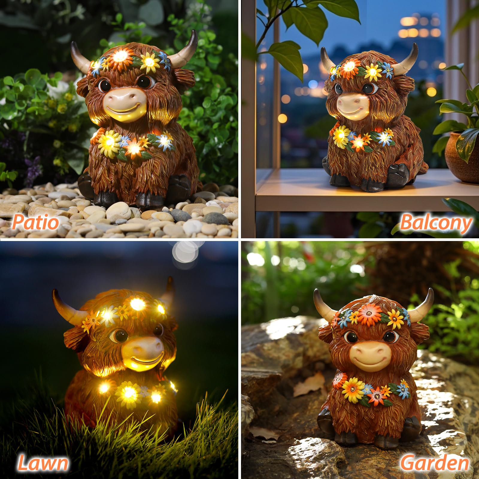 MAXTHOT solar panel powers the statue for dusk to night illumination