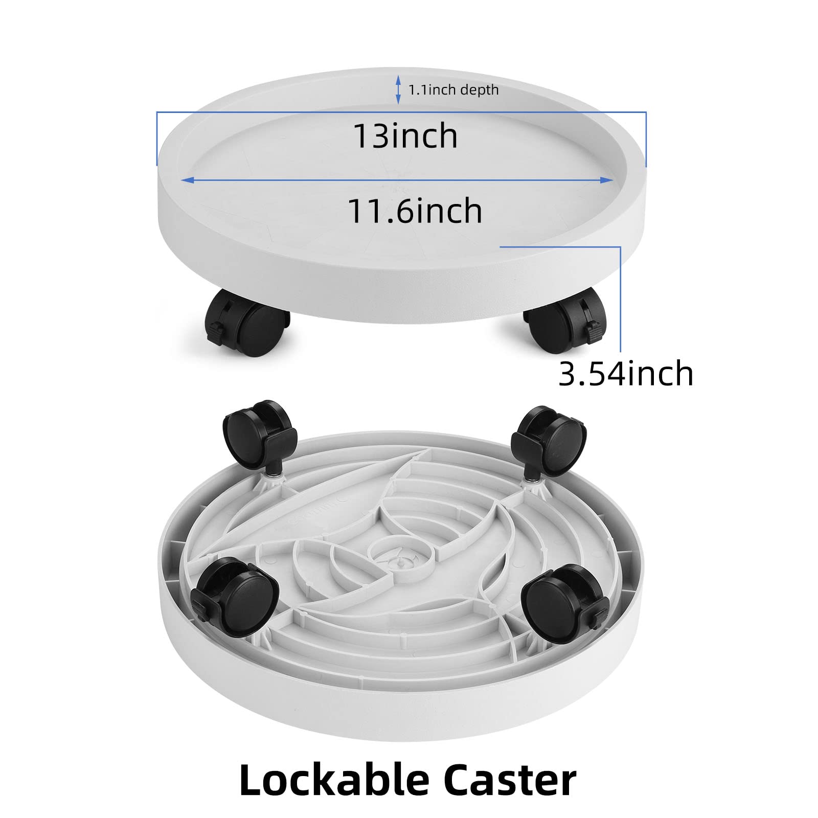 Maxurry plant caddy with lockable wheels for safety.