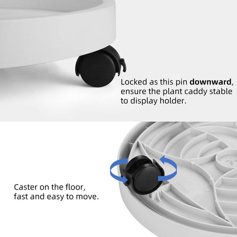 Maxurry round dolly base elevates pots for easy cleaning.