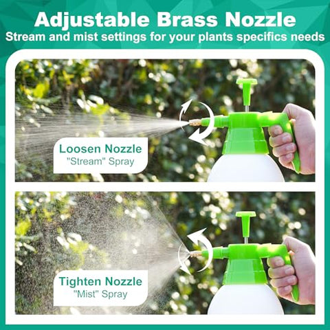 MaxWorks adjustable-brass-nozzle provides precise mist or steady stream for various plants.