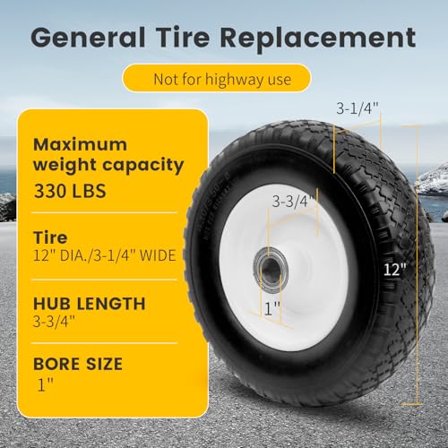MAXXHAUL 50924 12-inch tire assembly ready for quick installation.