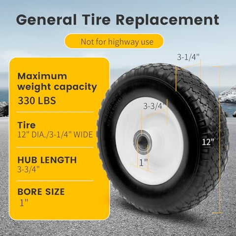 MAXXHAUL 50924 12-inch tire assembly ready for quick installation.