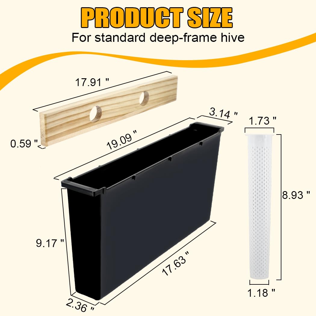 MayBee bee feeder packaging contents include two feeders and covers.