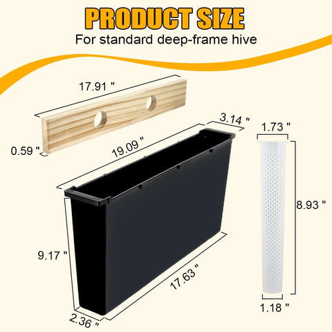 MayBee bee feeder packaging contents include two feeders and covers.