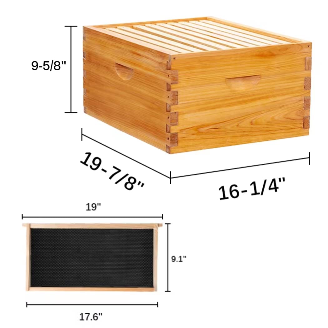 MayBee cedarwood exterior provides a sturdy hive shell.