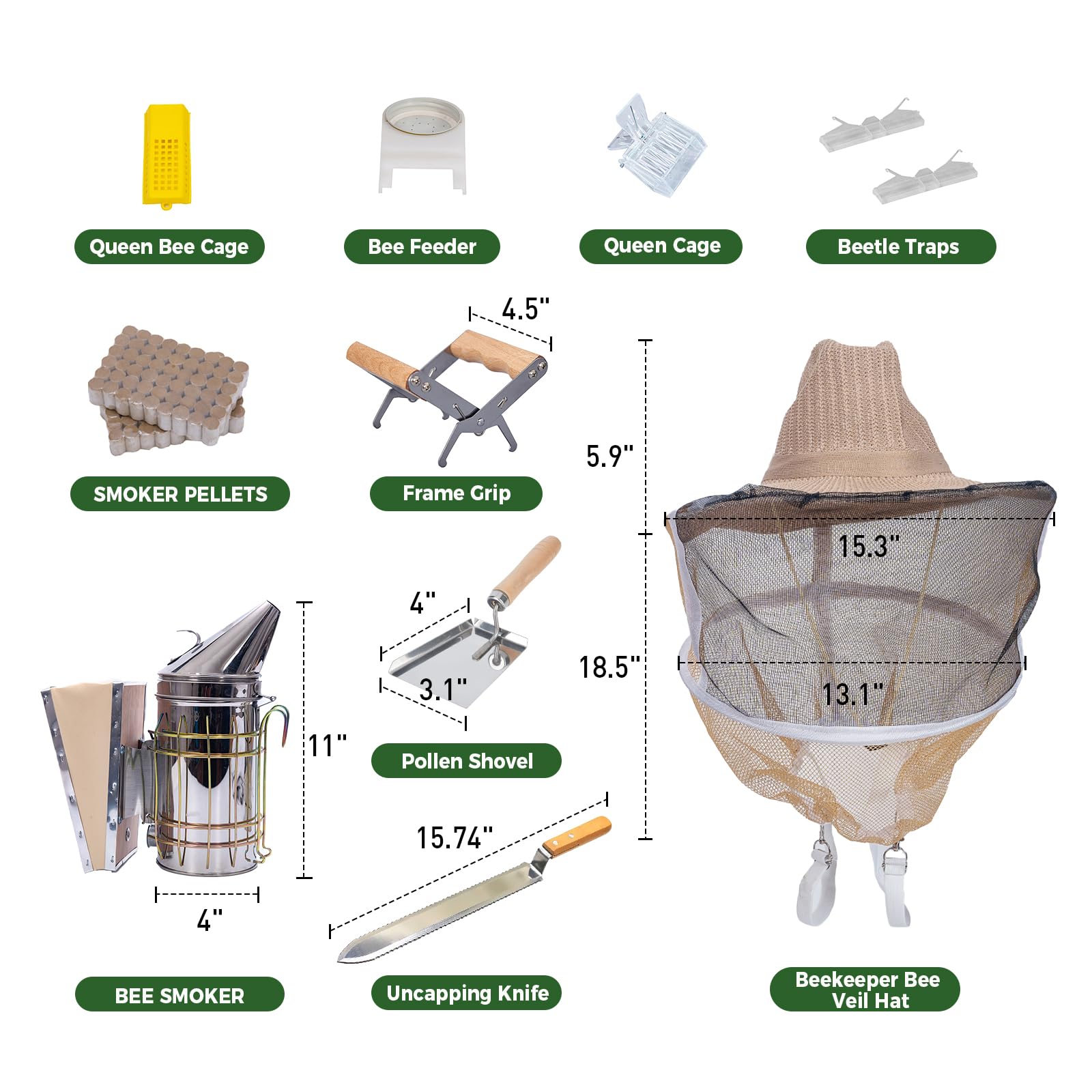 MayBee hive accessories set for efficient hive maintenance