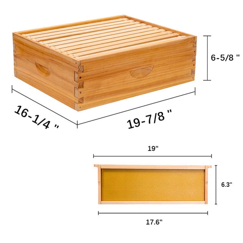 MayBee New Zealand pine frames provide durable support for brood frames.