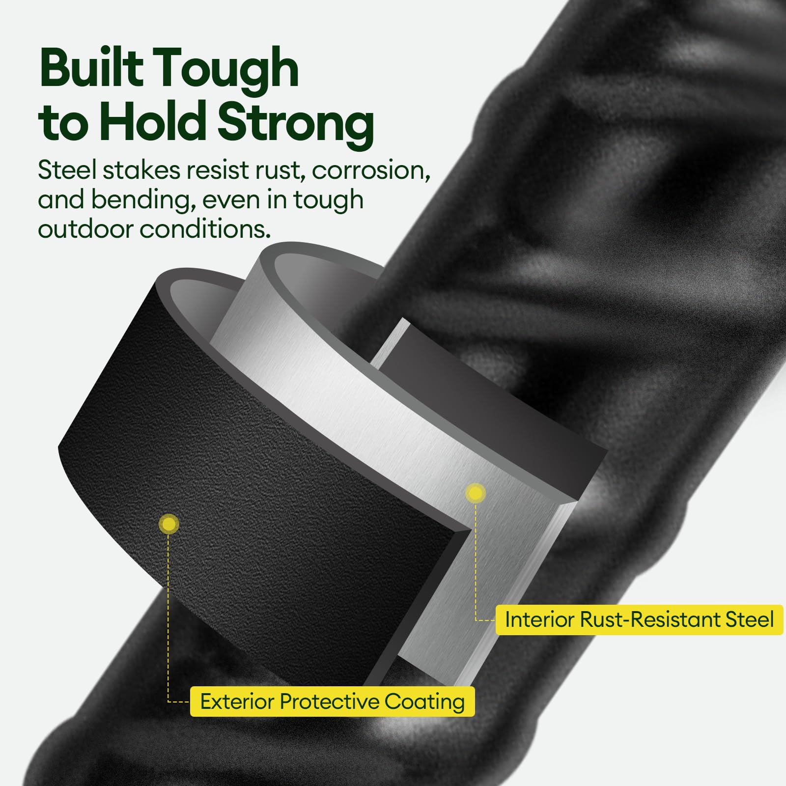 Maygrove anti-rust anchor kit keeps outdoor setups secure and rust-free.