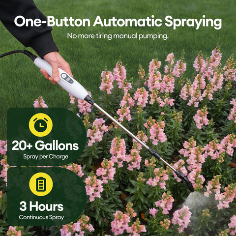 Maygrove battery indicator display on the sprayer showing charge status