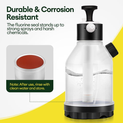 Maygrove ergonomic handle offers comfortable grip for extended spraying sessions.