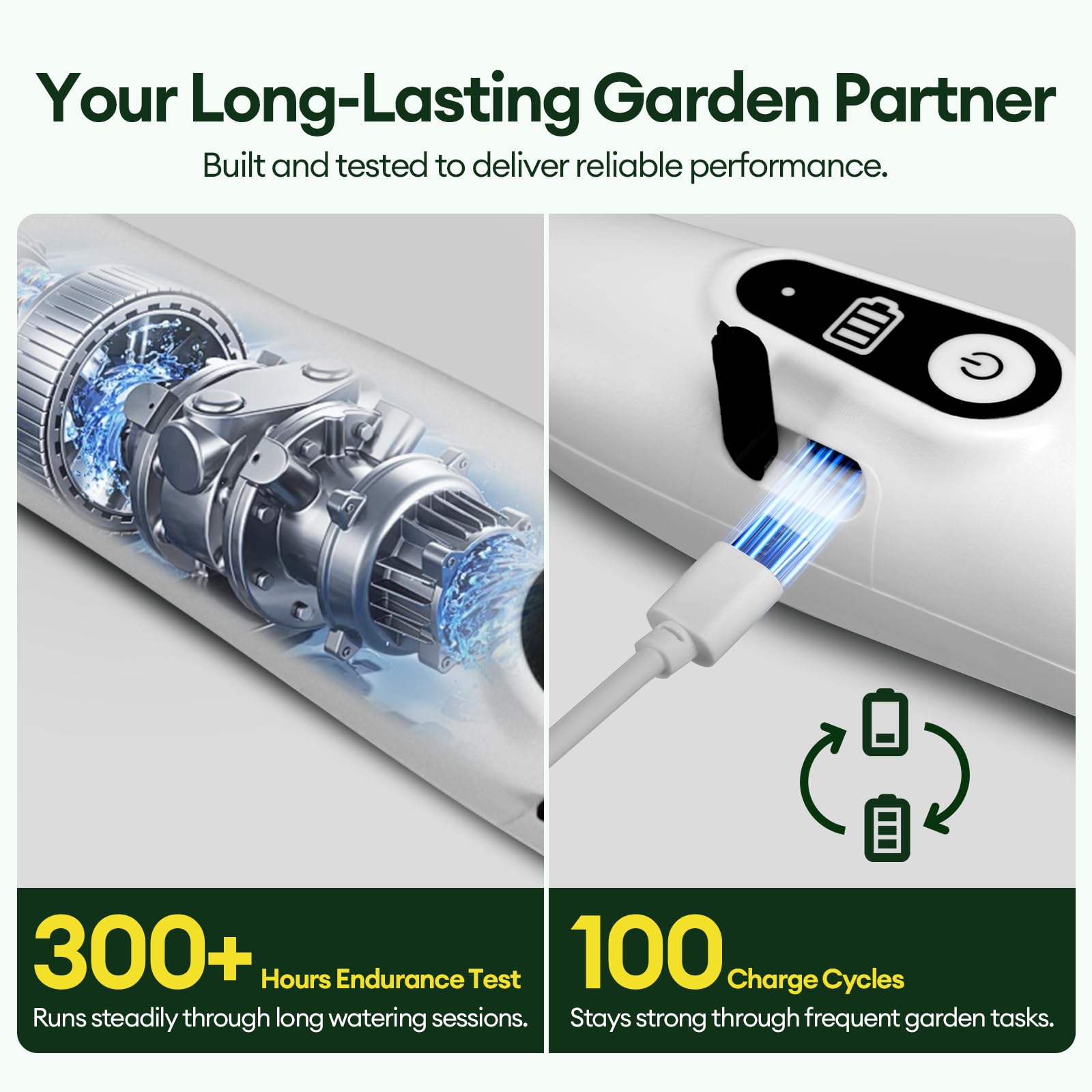 Maygrove three nozzles offering four spray patterns for plants and yards