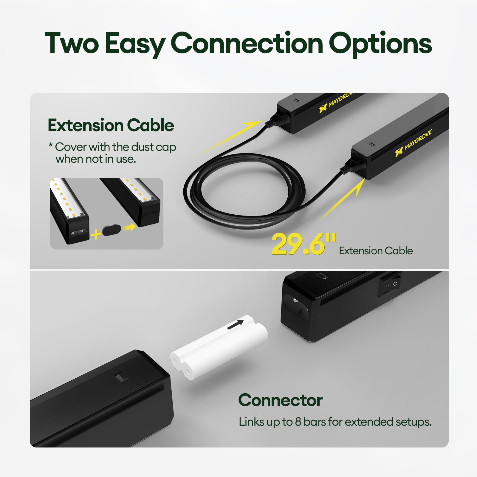Maygrove LEDs last up to 20,000 hours for long-term use.