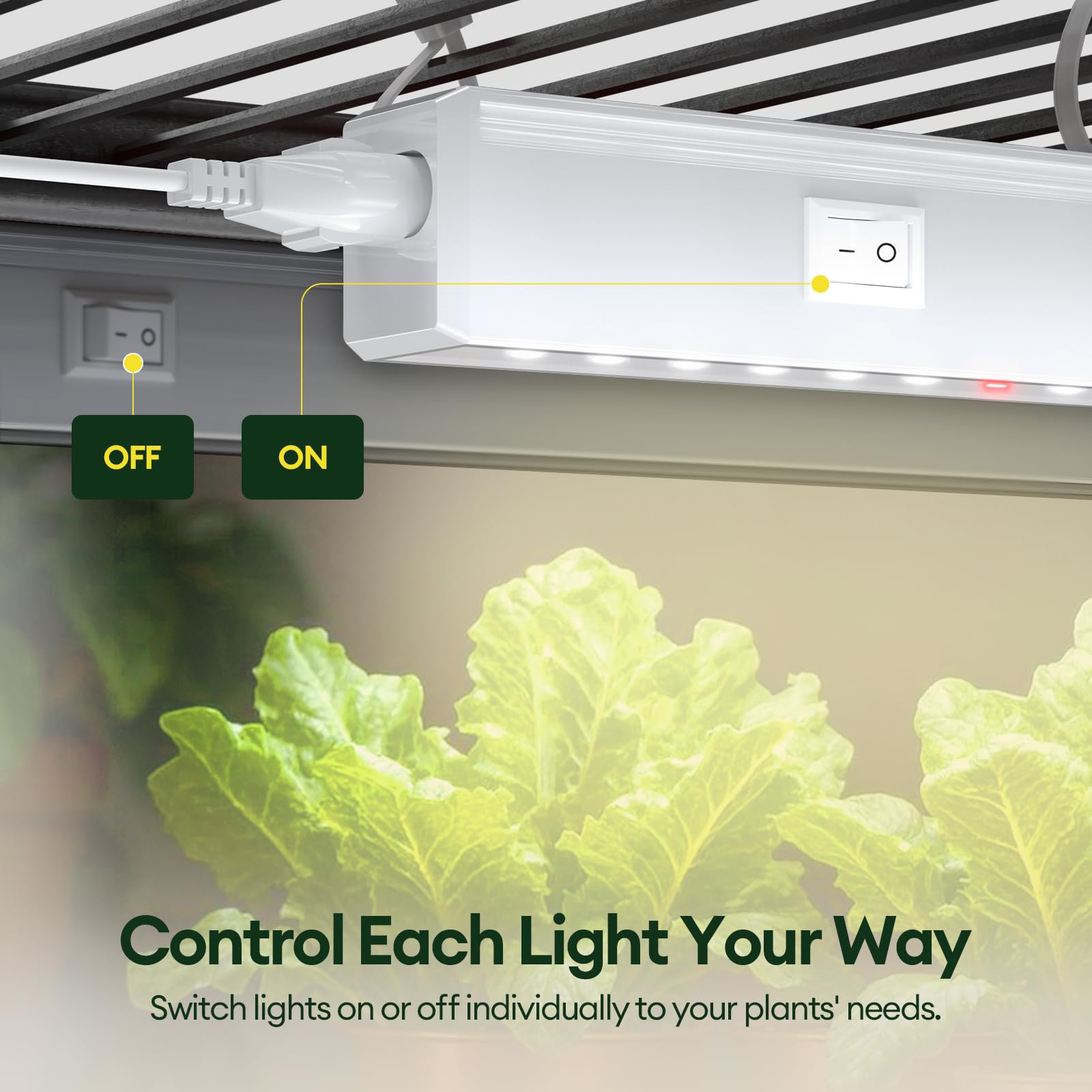 Maygrove T5 individual on-off switch for per-light control