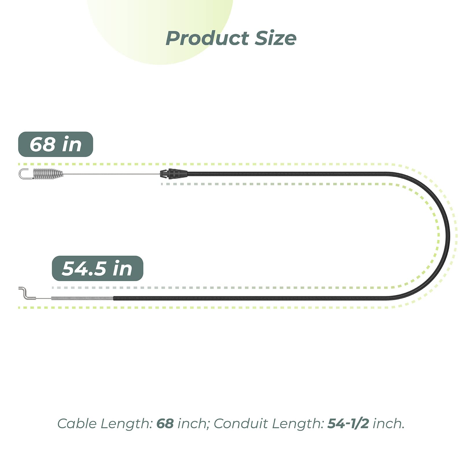 MAYITOP traction cable detail for durable mower control