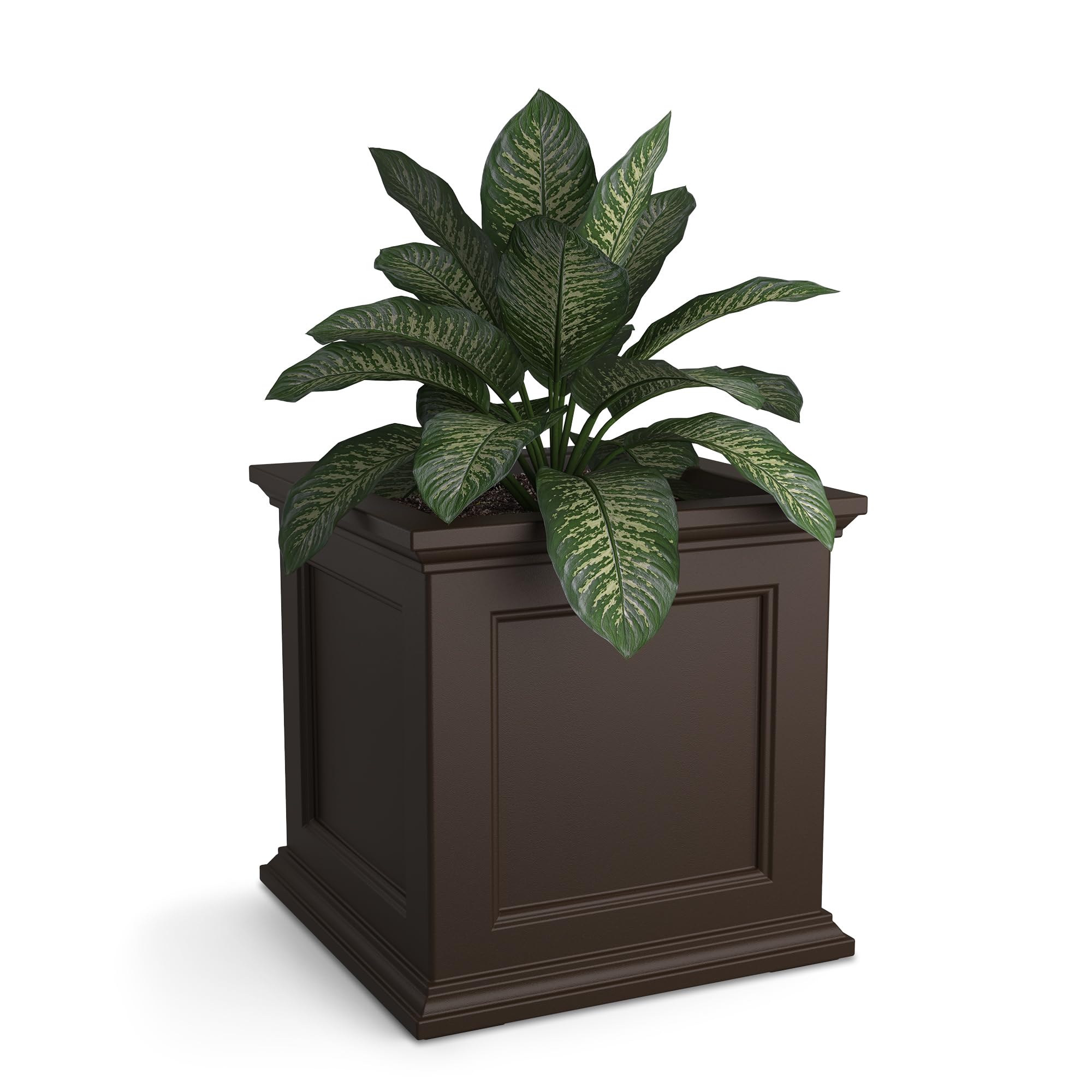 Mayne Fairfield self-watering 20-inch square planter keeps blooms evenly hydrated