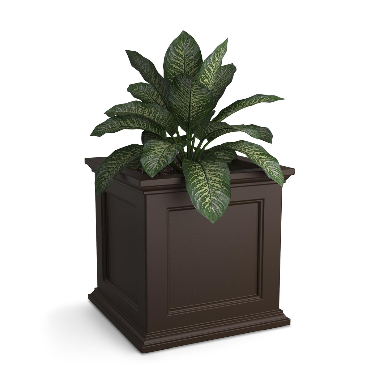 Mayne Fairfield self-watering 20-inch square planter keeps blooms evenly hydrated