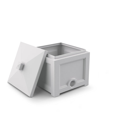 Mayne Fairfield Garden Hose Bin easy-clean surface for maintenance.
