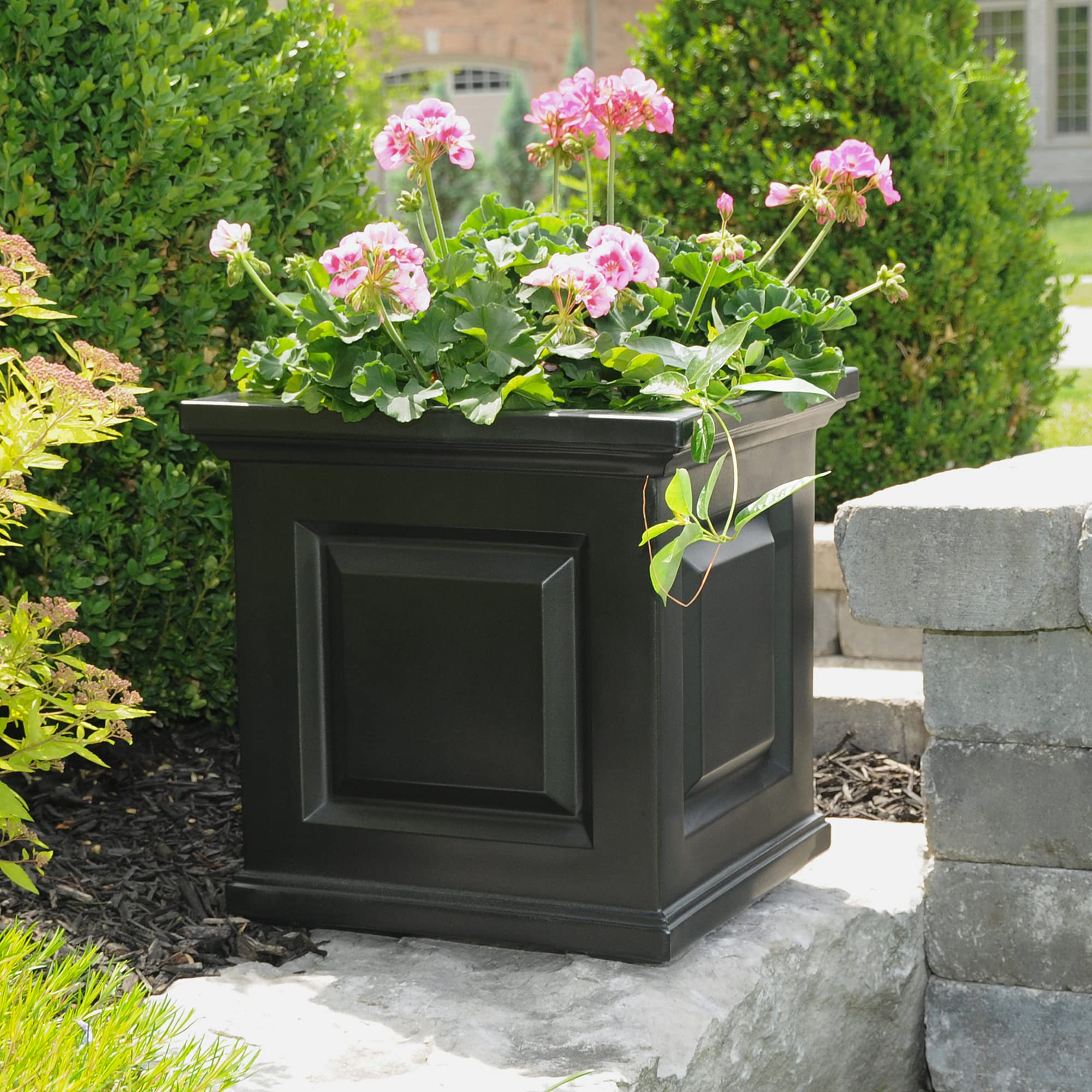 Mayne Nantucket porch-entrance planter enhances curb appeal.